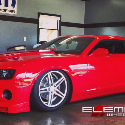 20 inch Staggered Vossen CV5 Silver/Machined on 2010 Chevy Camaro SS w/ Specs