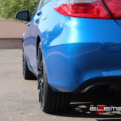 20 inch Lexani CSS15 Gloss Black w/ Machined Tips Wheels on 2016 Toyota Camry w/ Specs