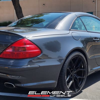 19/20 inch Staggered Avant Garde M580R in Gloss Black on a 2004 Mercedes Benz SL Class