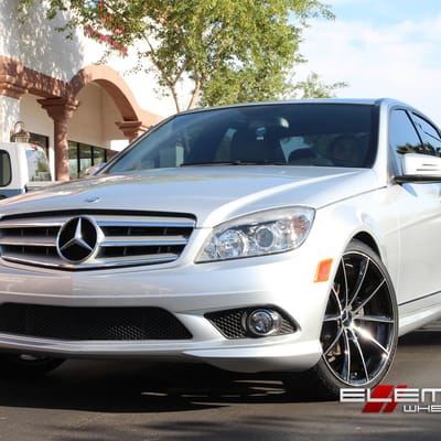 Ace Convex Wheels Black/Machined on 2010 Mercedes C300 w/ Specs