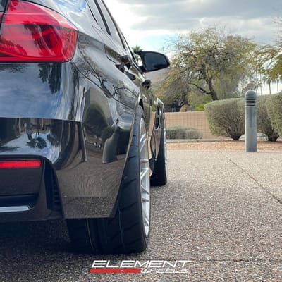 19 inch Staggered Variant Maxim in Gloss Raw Milled on a 2018 BMW M3 Competition