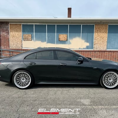 20 Staggered Element Forged ME-1 in Gloss Silver on a 2019 Mercedes-Benz CLS 53 AMG