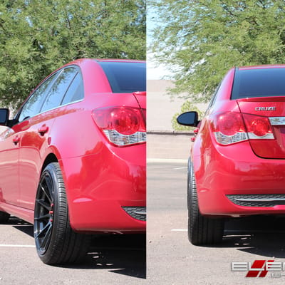 19x9.5 Ground Force GF06 Gloss Black (Extreme Concave) on 2013 Chevy Cruze w/ Specs
