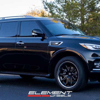 22 inch Asanti ABL-29 Gloss Black Milled w/ Chrome Lip on a 2019 Infiniti QX80