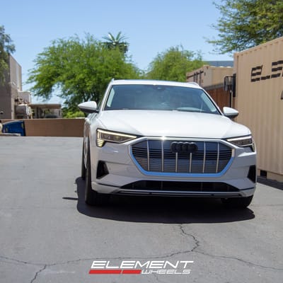 20 Inch Varro VD06X in Gloss Titanium w/ Brushed Face on a 2022 Audi E-Tron SUV