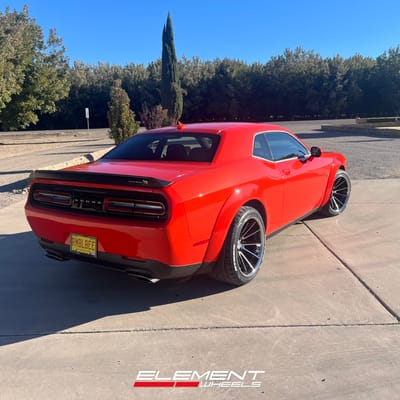 20 inch Ferrada CM2 in Gloss Black Machined w/ Chrome Lip on a 2022 Dodge Challenger (Factory Widebody)