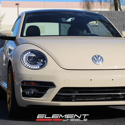 18 inch F1R F101 Brushed Gold on a 2019 Volkswagen Bug