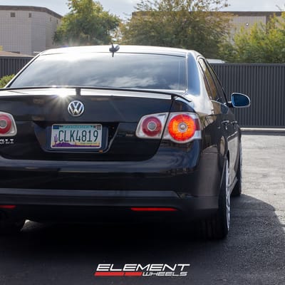18 inch Rotiform BLQ Silver Machined R110 on a 2006 Volkswagen Jetta GLI