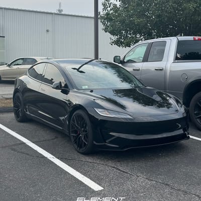 20 inch Staggered Avant Garde M520R Gloss Black on a 2023 Tesla Model 3