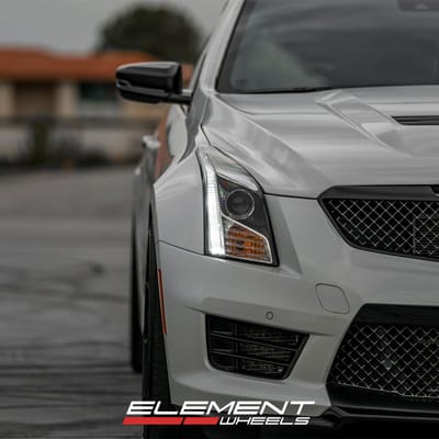 20 Inch Staggered Variant Argon Wheels on 2015 Cadillac ATS-V