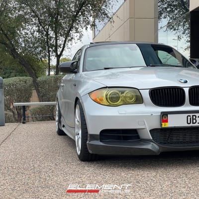 18 inch Staggered VMR V701 Hyper Silver on a 2011 BMW 1 Series