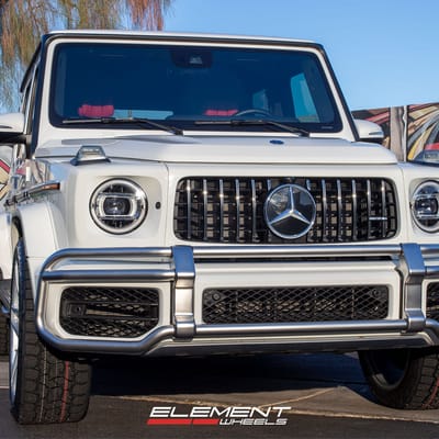 22 inch Lexani Spike Silver on a 2020 Mercedes G63 G-Wagon
