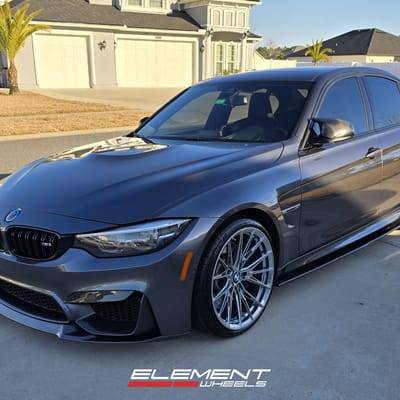 20 Staggered Variant Rian Chrome Powder coated on a 2018 BMW M3