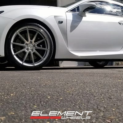20 Inch Staggered Variant Argon Mirror Silver on 2018 Lexus RC-F
