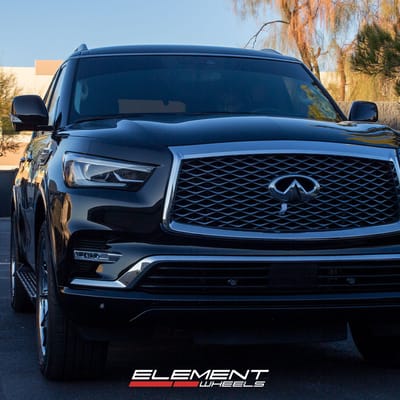 22 inch Asanti ABL-29 Gloss Black Milled w/ Chrome Lip on a 2019 Infiniti QX80