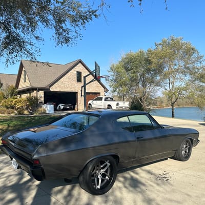Double Staggered 18/19 inch CNT-3P in Satin Gunmetal on a 1968 Chevrolet Chevelle