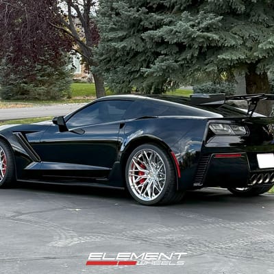 Staggered Set Variant Maxim Full Polished on 2019 Corvette C7 ZR1
