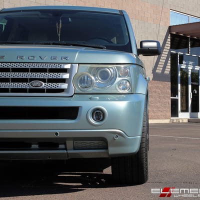 24 inch Diablo Angel Gloss Black w/ Chrome Insert Wheels on 2008 Range Rover Sport HSE w/ Specs