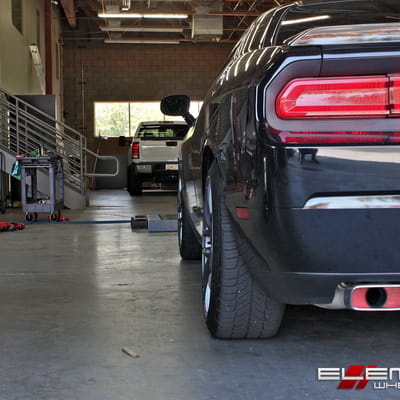 20 in staggered Verde V44 Empire Matte Graphite on a 2012 Dodge Challenger R/T w/ specs