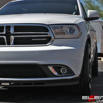 22x9.5 Verde V24 Invictus Gloss Black W/Milled Accents on a 2014 Dodge Durango w/ Specs