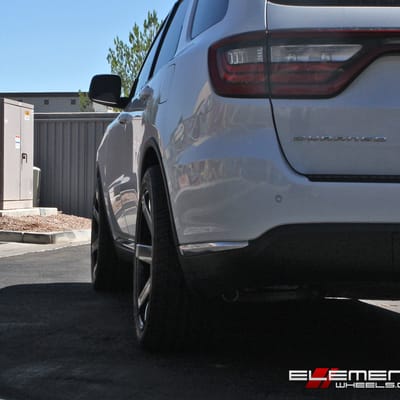 22x9.5 Verde V24 Invictus Gloss Black W/Milled Accents on a 2014 Dodge Durango w/ Specs