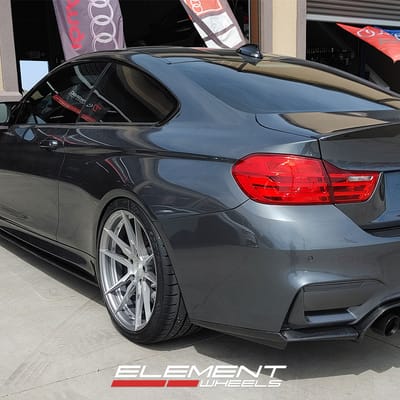 20 inch Staggered Rohana RFX2 Brushed Titanium on a 2015 BMW M4