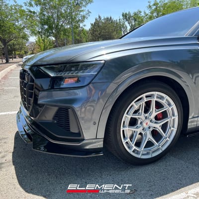 22 inch Vossen HFX-1 in Silver Machined on a 2023 Audi SQ8