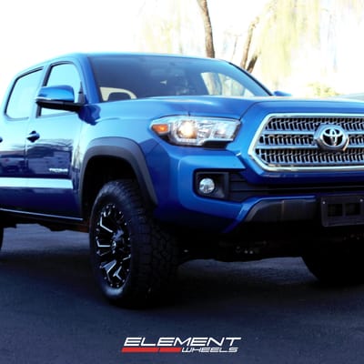 18 Inch Fuel Off-Road Assault Gloss Black Milled D567 on a 2017 Toyota Tacoma