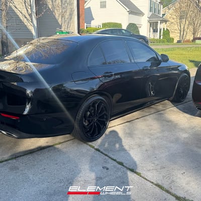 20 inch Lexani Static in Gloss Black on a 2021 Mercedes-Benz E Class