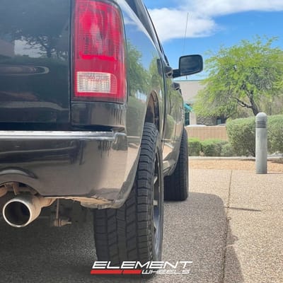 20 inch Ion Alloy 143 in Matte Black on a 2017 Dodge Ram 1500
