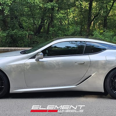21 inch Staggered Blaque Diamond BD-F25 in Gloss Black on a 2018 Lexus LC500