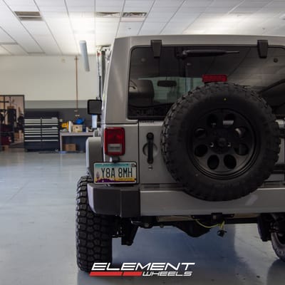 18 Inch ION Alloy 171 in Matte Black on a 2017 Jeep Wrangler JK