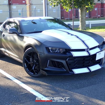 Staggered 20 inch MRR M228 in Gloss Black on a 2010 Chevrolet Camaro SS