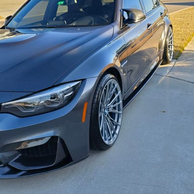 20 Staggered Variant Rian Chrome Powder coated on a 2018 BMW M3