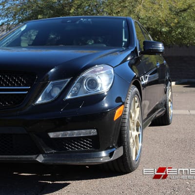 19 inch Staggered Avant Garde F411 Champagne Gold on 2012 Mercedes E63 AMG w/ Specs