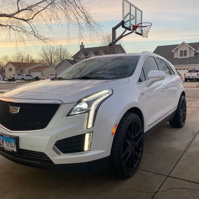 22 inch Lexani Vertigo Full Black on a 2017 Cadillac XT5