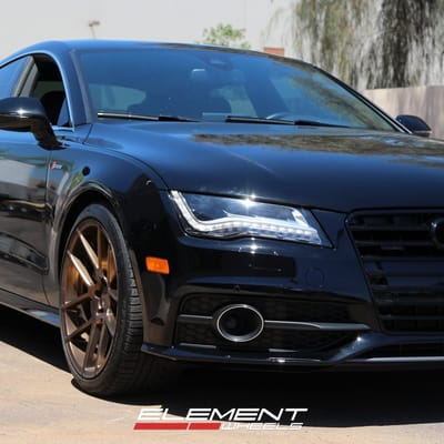 20x10 Avant Garde M510 Matte Antique Bronze on 2012 Audi A7 w/ Specs