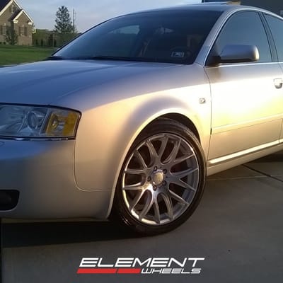 18 inch Miro 111 Silver/Machined on 2004 Audi A6 w/ Specs