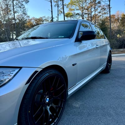 Staggered 19 Inch Avant Garde M359 in Matte Black on a 2011 BMW 328I
