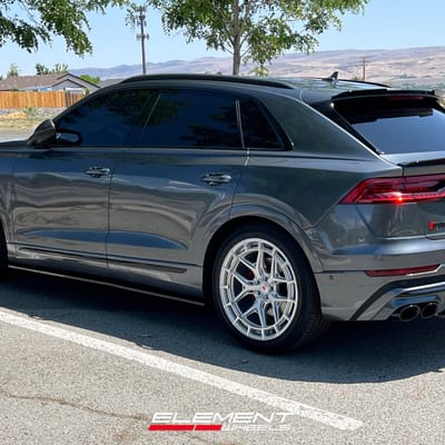 22 inch Vossen HFX-1 in Silver Machined on a 2023 Audi SQ8
