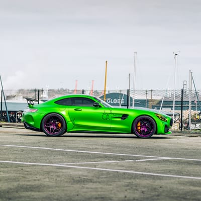 20 inch Staggered Variant Xenon Custom Illusion Violet on a 2019 Mercedes Benz AMG GT