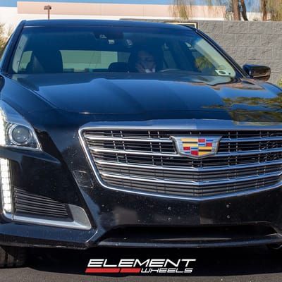 20 inch Staggered Variant Krypton Super Black Chrome on a 2019 Cadillac CTS Sedan RWD