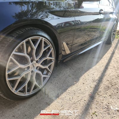 Staggered 20 inch Niche Mazzanti Anthracite Brushed Tint M265 on a 2018 BMW M550i XDrive