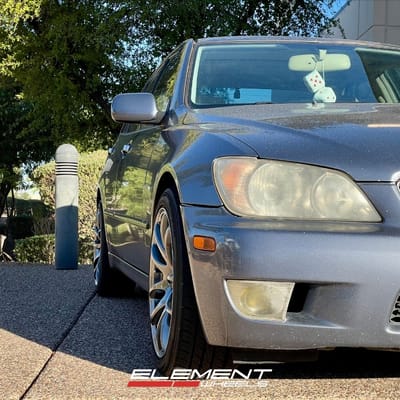 17 inch Vors TR4 in Hyper Black on a 2002 Lexus IS300