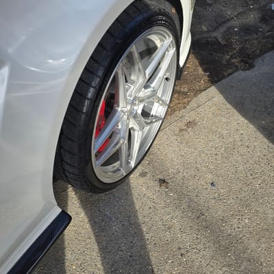 20 inch Staggered Variant Zeno in Raw Milled on a 2013 Mercedes-Benz CLS 63 AMG