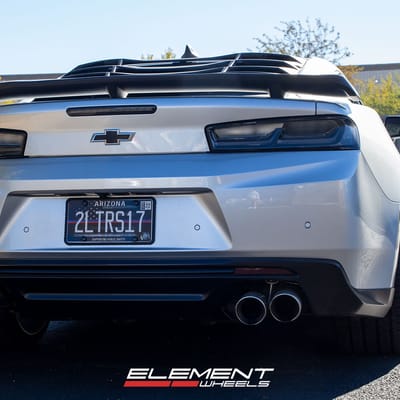 20 inch Staggered Rohana RFX5 Brushed Titanium on a 2017 Chevrolet Camaro