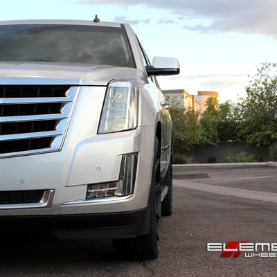 26x10 Dub Shot Calla Black Machined w/ Tint on 2016 Cadillac Escalade w/ Specs