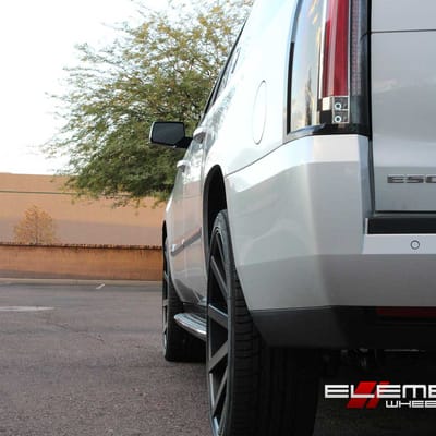 26x10 Dub Shot Calla Black Machined w/ Tint on 2016 Cadillac Escalade w/ Specs