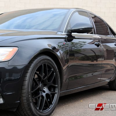 Eurotek 02 19x8.5 Black Wheels on 2013 Audi A6 w/ Specs