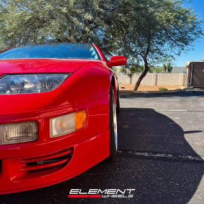 Staggered 18 inch Forged TE37SL Replica on a 1991 Nissan 300zx Turbo